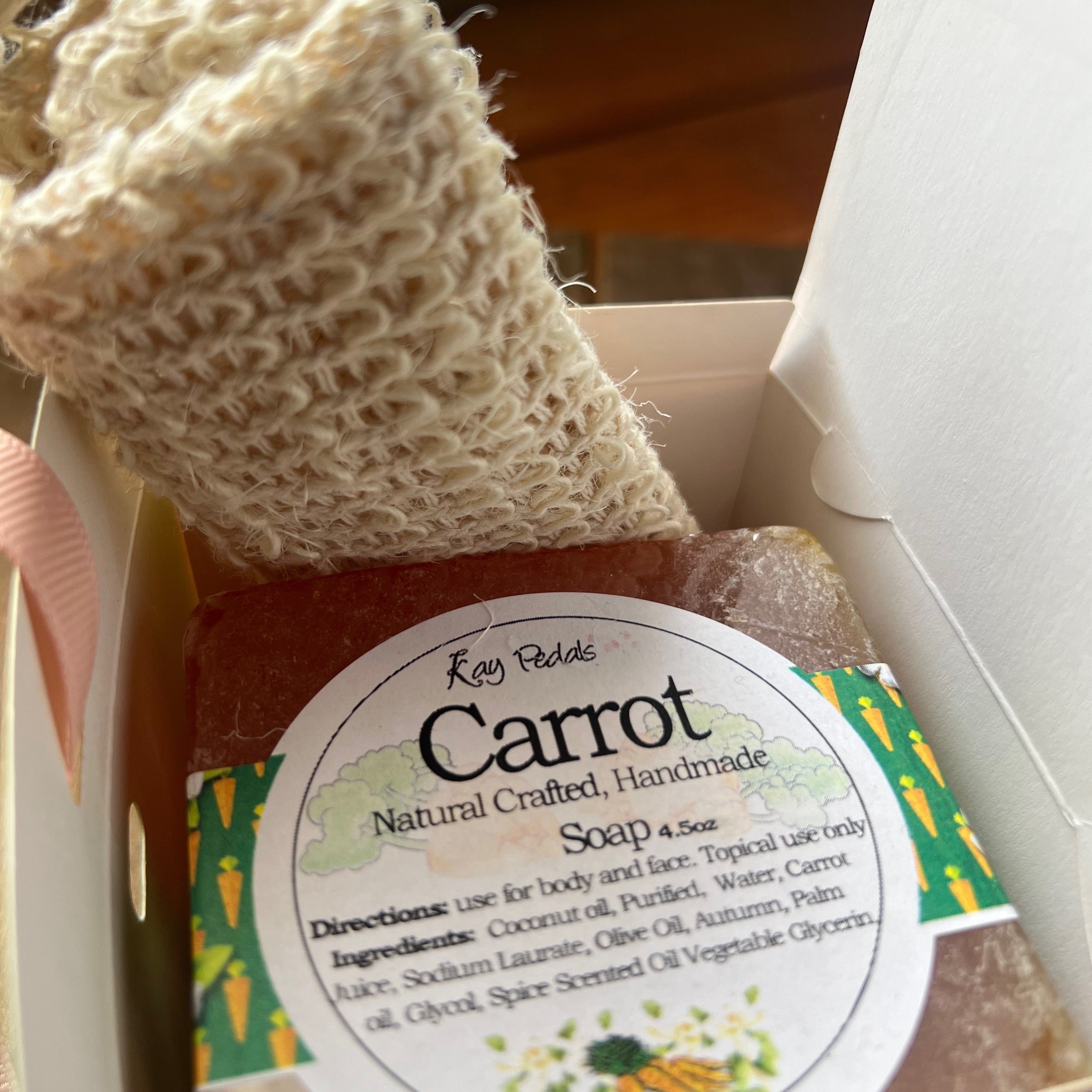 Carrot Soap Bundle Two 4.5 Ounces Bars With Pouch For Skin - Rosetta Creative Boutique